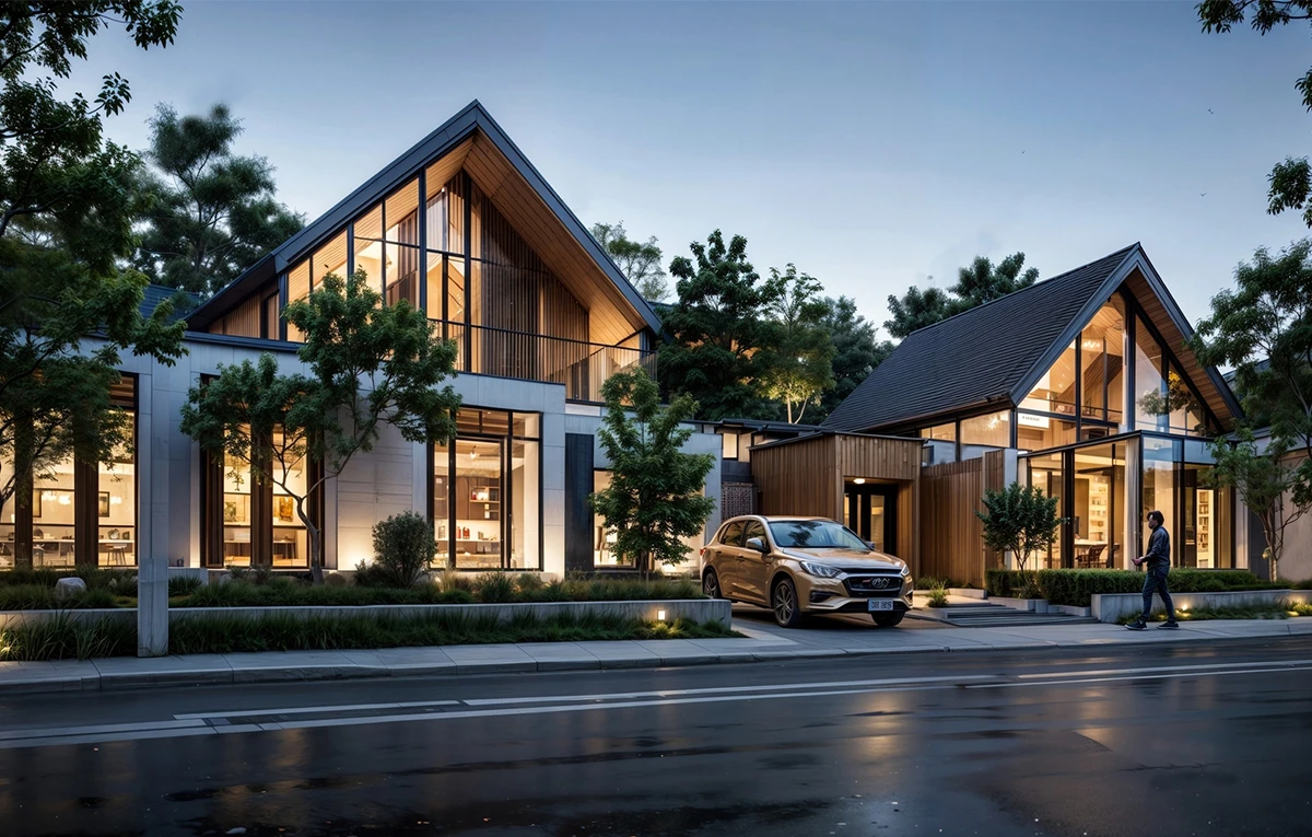 Modern villa exterior