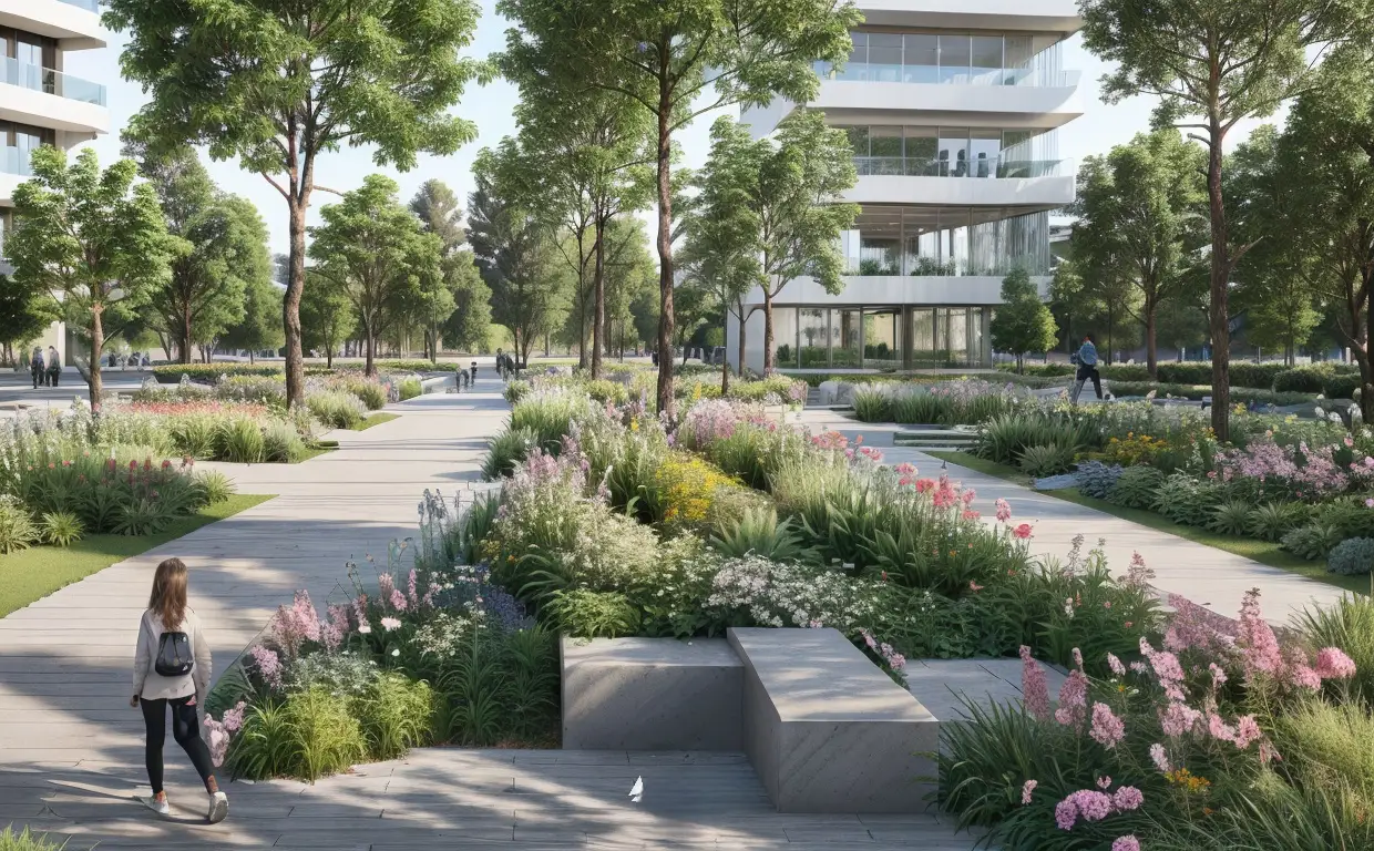 Architectural facade detail