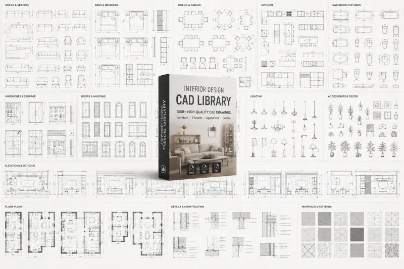Interior Design CAD Library
