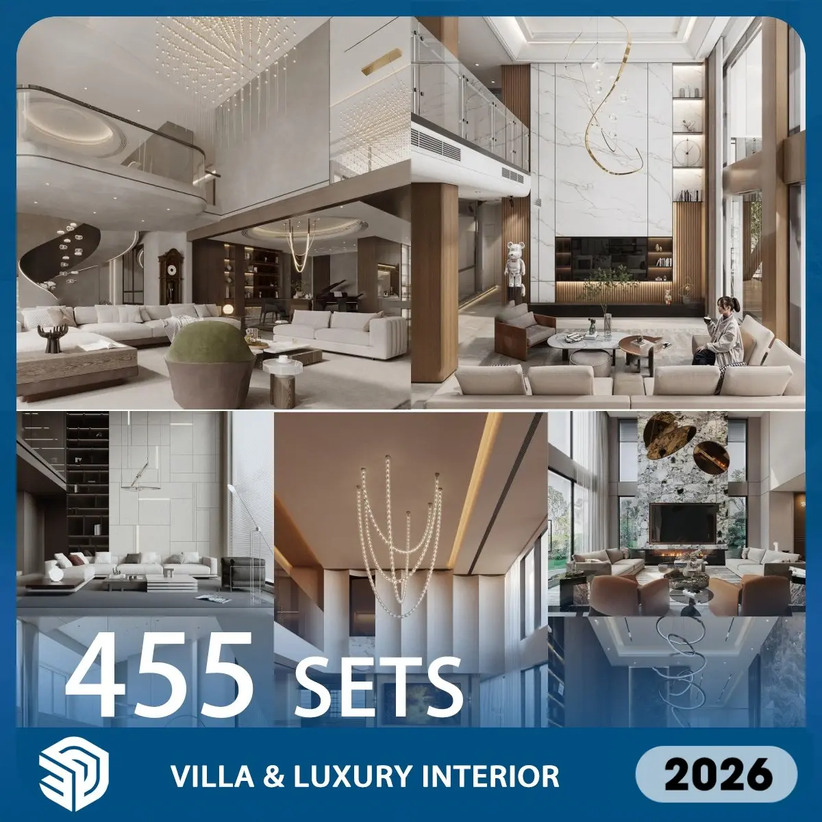Villa skp & Luxury Interior SketchUp Models Skp Download - 455 Sets| ID897