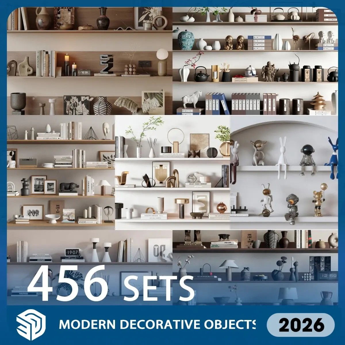 Modern Decorative Objects SKP SketchUp Download- 456 Sets SketchUp Models | ID725