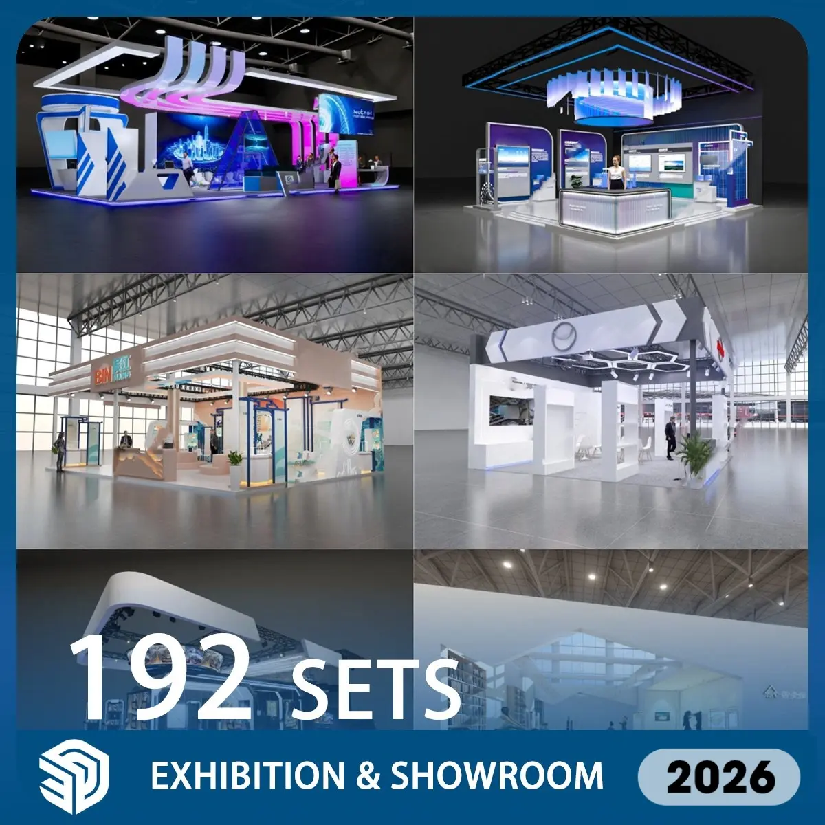 192 Exhibition & Showroom SKP Models 10GB
